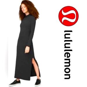 lululemon athletica Gray Sheath Dress with Mandarin Collar